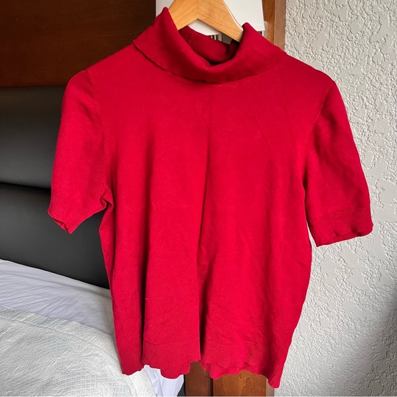 Laura Petites turtleneck shirt, soft red size L - Picture 2 of 5
